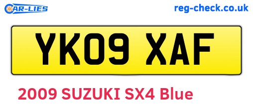 YK09XAF are the vehicle registration plates.