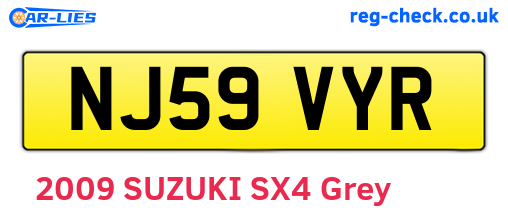 NJ59VYR are the vehicle registration plates.