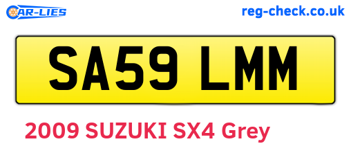 SA59LMM are the vehicle registration plates.