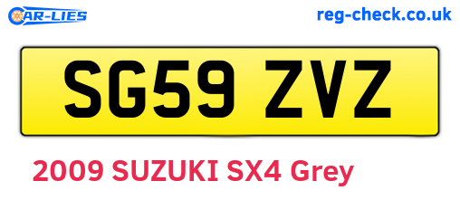 SG59ZVZ are the vehicle registration plates.