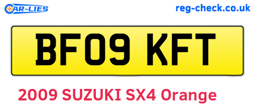 BF09KFT are the vehicle registration plates.