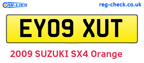 EY09XUT are the vehicle registration plates.