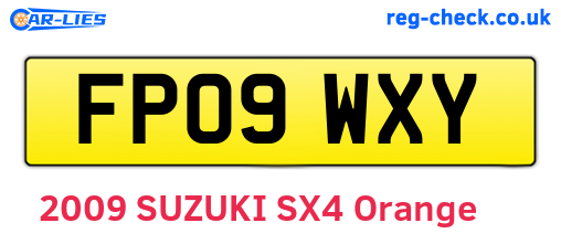 FP09WXY are the vehicle registration plates.