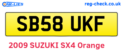 SB58UKF are the vehicle registration plates.