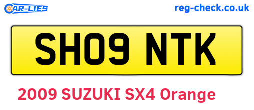 SH09NTK are the vehicle registration plates.