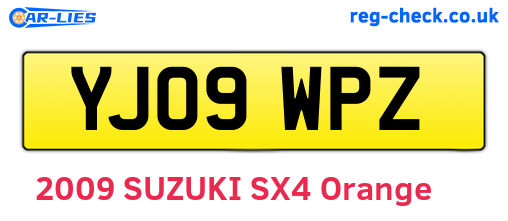 YJ09WPZ are the vehicle registration plates.