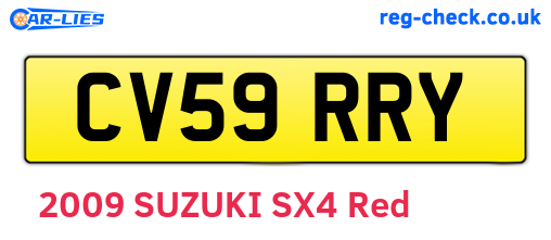 CV59RRY are the vehicle registration plates.