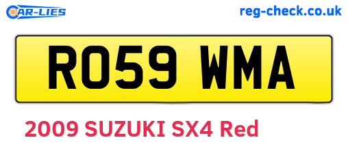 RO59WMA are the vehicle registration plates.