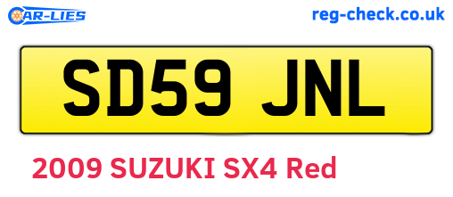 SD59JNL are the vehicle registration plates.