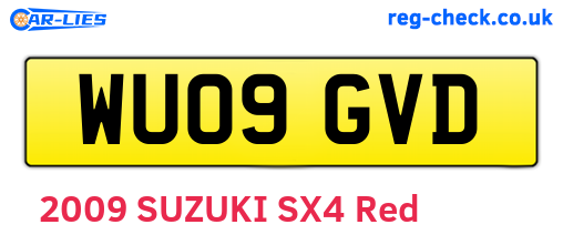 WU09GVD are the vehicle registration plates.