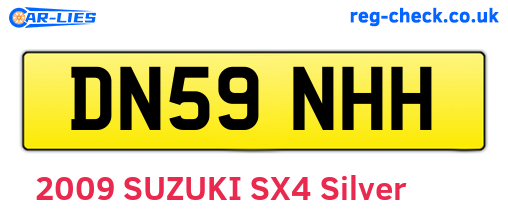 DN59NHH are the vehicle registration plates.