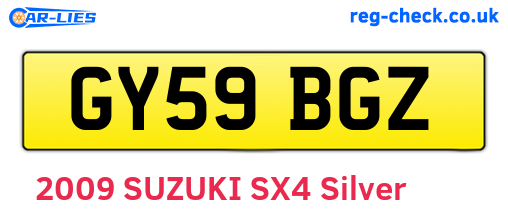 GY59BGZ are the vehicle registration plates.