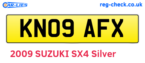 KN09AFX are the vehicle registration plates.