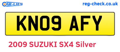 KN09AFY are the vehicle registration plates.