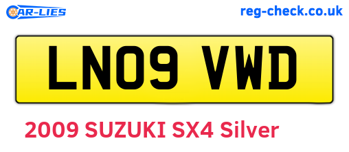 LN09VWD are the vehicle registration plates.
