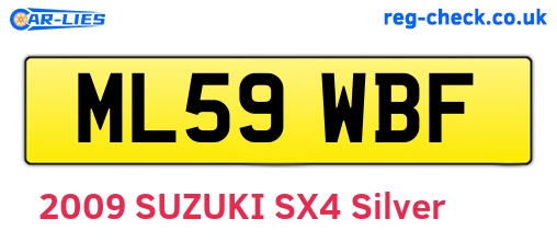 ML59WBF are the vehicle registration plates.