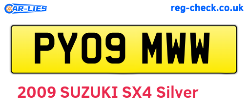 PY09MWW are the vehicle registration plates.