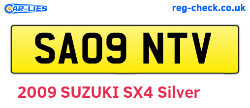 SA09NTV are the vehicle registration plates.