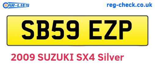 SB59EZP are the vehicle registration plates.