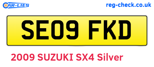 SE09FKD are the vehicle registration plates.