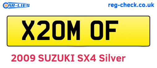 X20MOF are the vehicle registration plates.