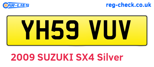 YH59VUV are the vehicle registration plates.