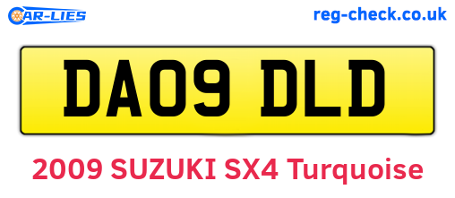 DA09DLD are the vehicle registration plates.