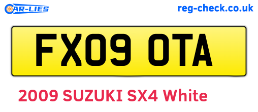 FX09OTA are the vehicle registration plates.