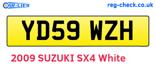 YD59WZH are the vehicle registration plates.