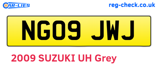NG09JWJ are the vehicle registration plates.