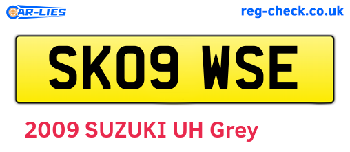 SK09WSE are the vehicle registration plates.