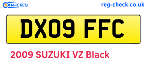 DX09FFC are the vehicle registration plates.