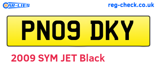 PN09DKY are the vehicle registration plates.