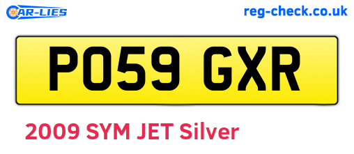 PO59GXR are the vehicle registration plates.