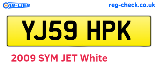 YJ59HPK are the vehicle registration plates.