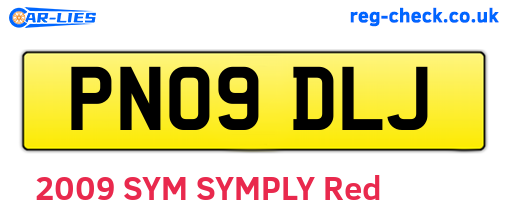 PN09DLJ are the vehicle registration plates.