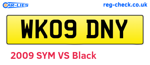 WK09DNY are the vehicle registration plates.