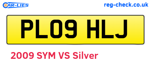 PL09HLJ are the vehicle registration plates.