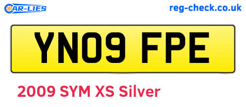 YN09FPE are the vehicle registration plates.