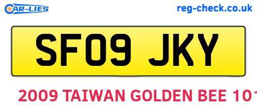 SF09JKY are the vehicle registration plates.