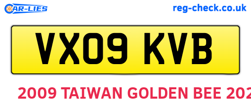 VX09KVB are the vehicle registration plates.
