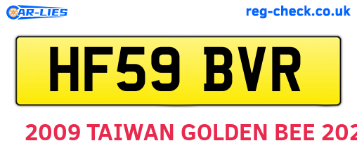 HF59BVR are the vehicle registration plates.
