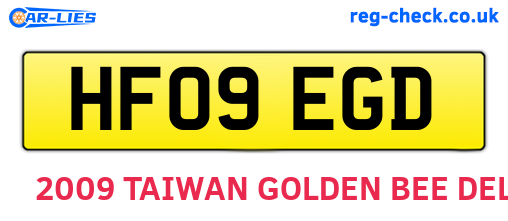 HF09EGD are the vehicle registration plates.