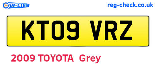 KT09VRZ are the vehicle registration plates.