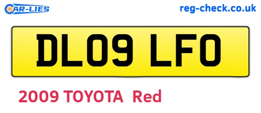 DL09LFO are the vehicle registration plates.