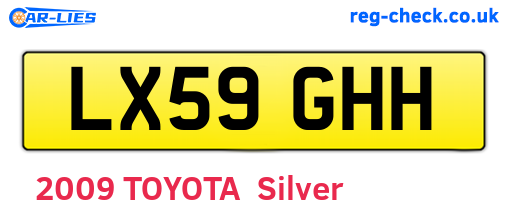 LX59GHH are the vehicle registration plates.