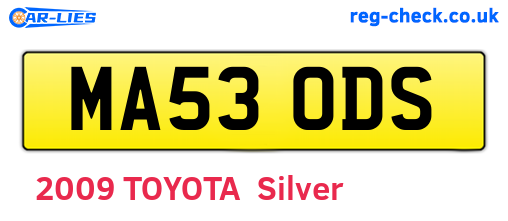 MA53ODS are the vehicle registration plates.