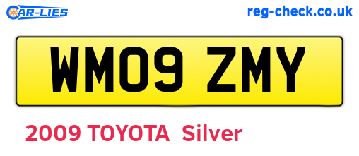 WM09ZMY are the vehicle registration plates.