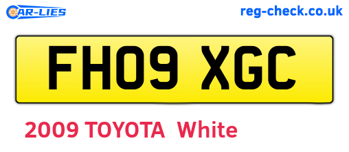FH09XGC are the vehicle registration plates.