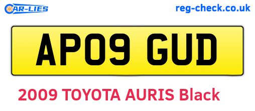 AP09GUD are the vehicle registration plates.